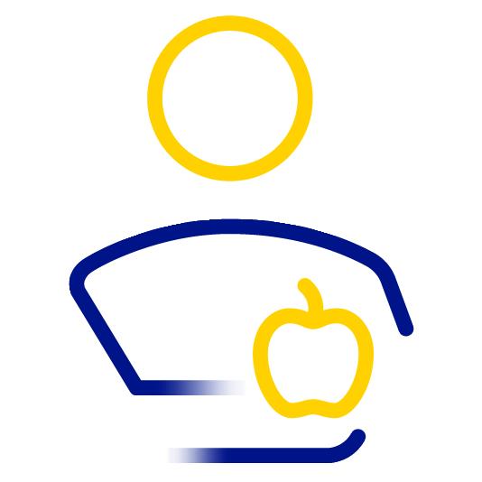 icon with person and apple