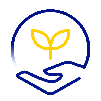 hand icon holding a plant